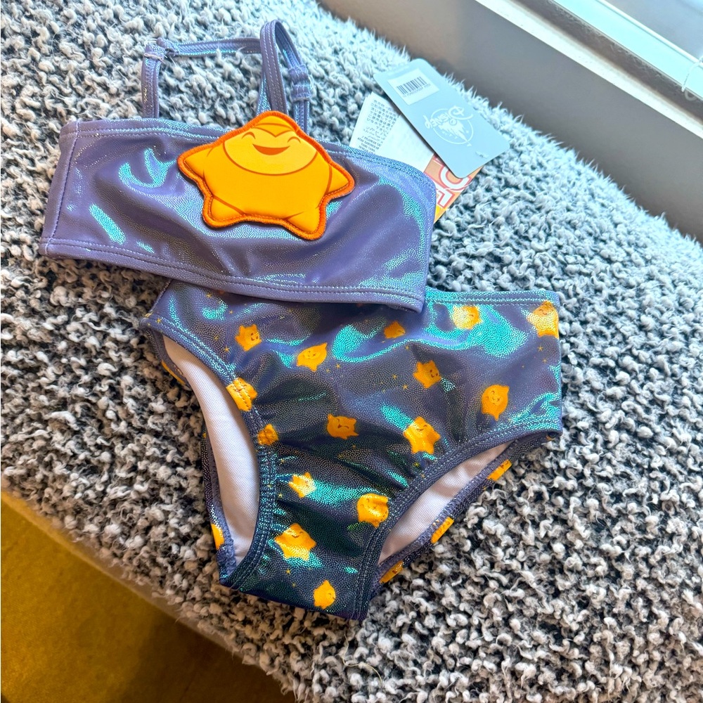 Disney Wish toddler two piece swim suit NWT